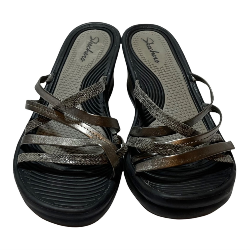 Skechers Rumble On Wedge Slip On Woman Shoes Size 9 - Picture 2 of 6